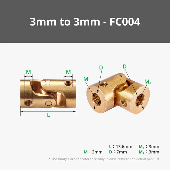 Universal Joint Shaft Coupling with Screws