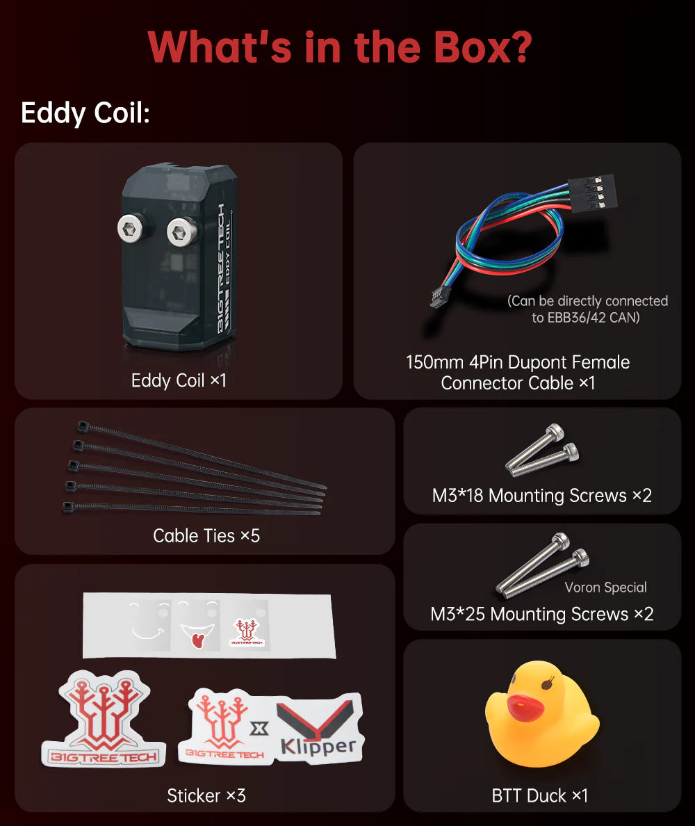 Bigtreetech Eddy Coil I2C Supports EBB36/42