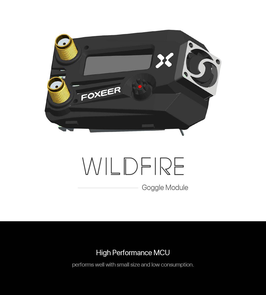 Foxeer Wildfire 5.8GHz 72CH Dual Receiver Support OSD Firmware Update for Fatshark FPV Goggles - Rising Sun FPV