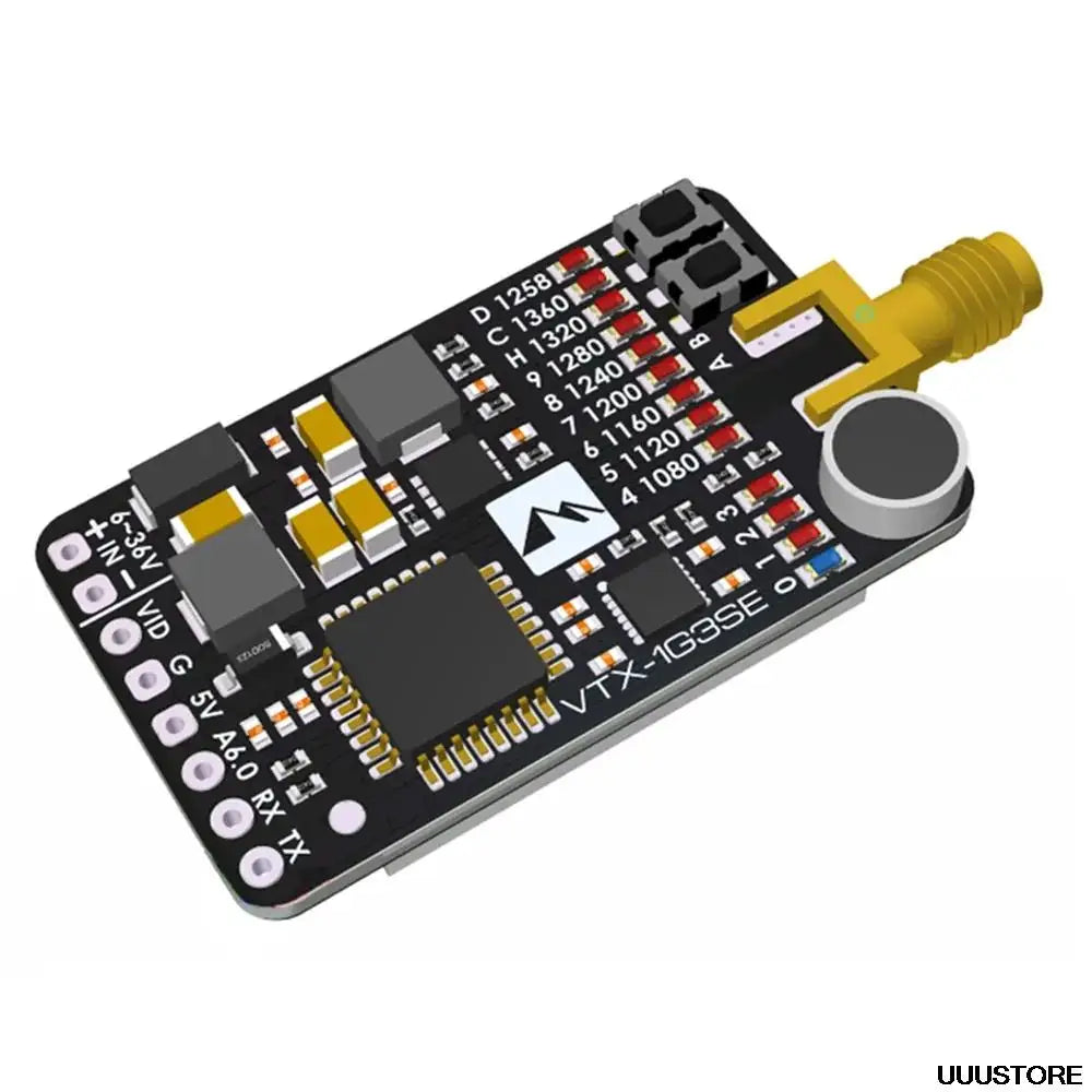 Matek System VTX-1G3SE-9 Transmitter - 1.2G/1.3GHz 9CH INTL 0.1mW/25mW/200mW/800mW FPV Transmitter