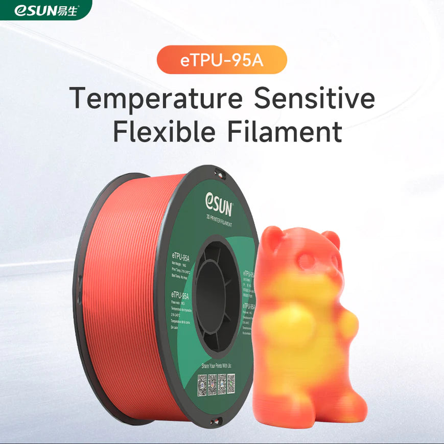 eSun TPU 95A Flexible 3D Print Filament 1.75mm 1kg - Rising Sun FPV