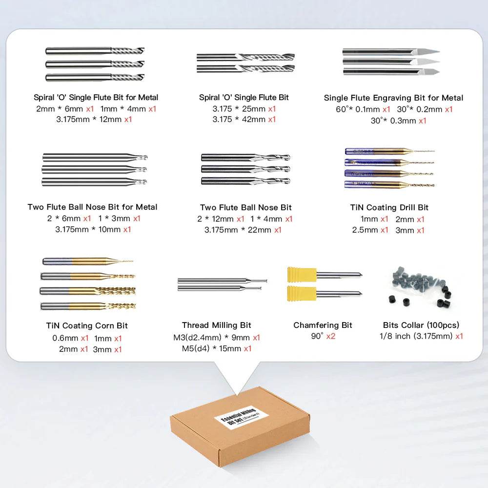 Carvera Essential Milling Bit Set 52 Piece - Rising Sun FPV