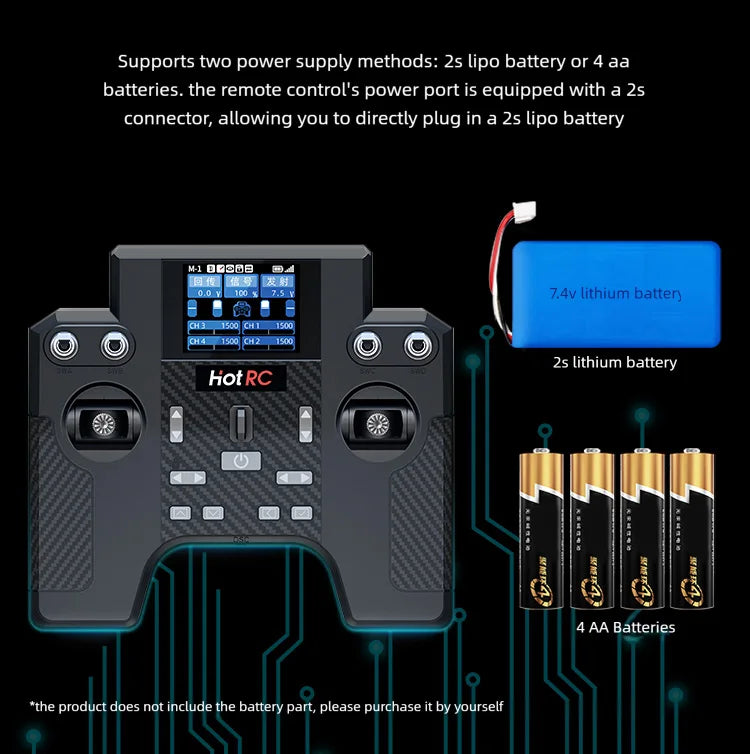 Hotrc HT-8A 2.4G 8CH Transmitter HT8A Remote Control with F-08A Receiver