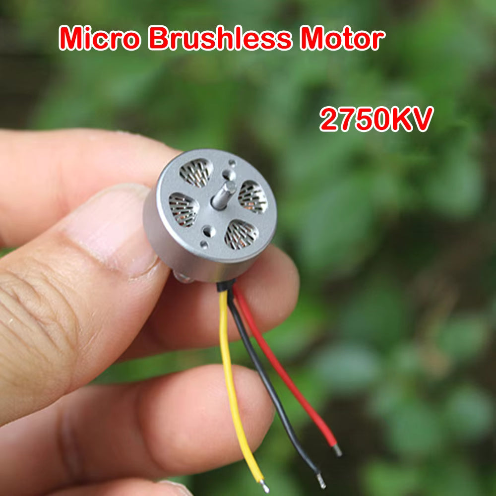 Mini 18mm 3-phase Brushless Motor DC 7.4V 2750KV High Speed 2mm Shaft 2S-3S BLDC