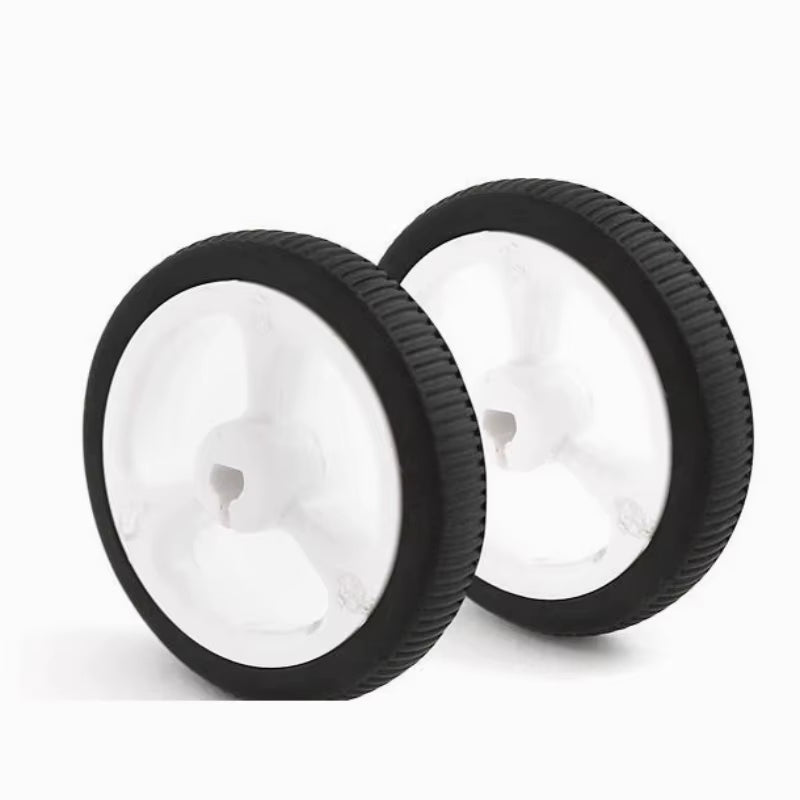 D-hole Rubber Wheel Suitable for N20 Motor D Shaft Tire - 2pcs