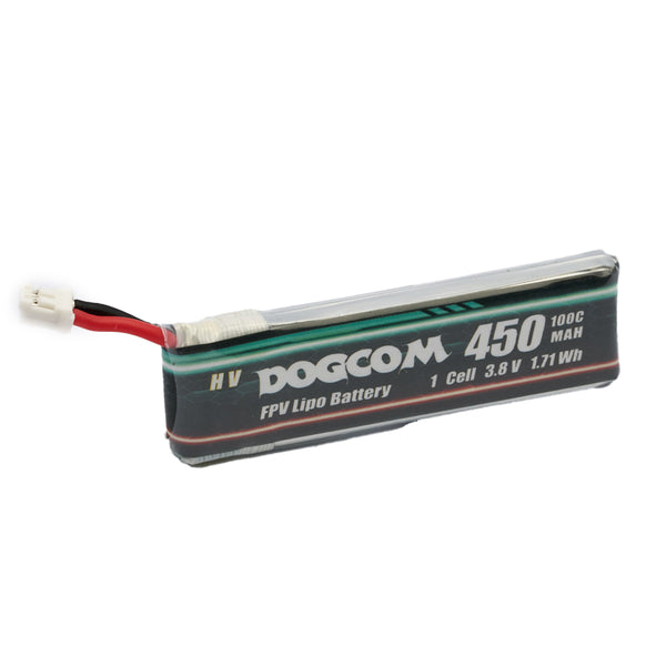 Dogcom 100C 1S 450mAh 3.8V LiPo Battery PH2.0