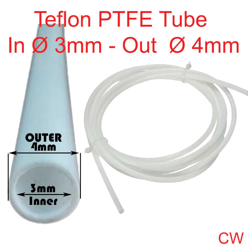 Teflon PTFE Bowden Tube (3mm ID x 4mm OD) - Rising Sun FPV