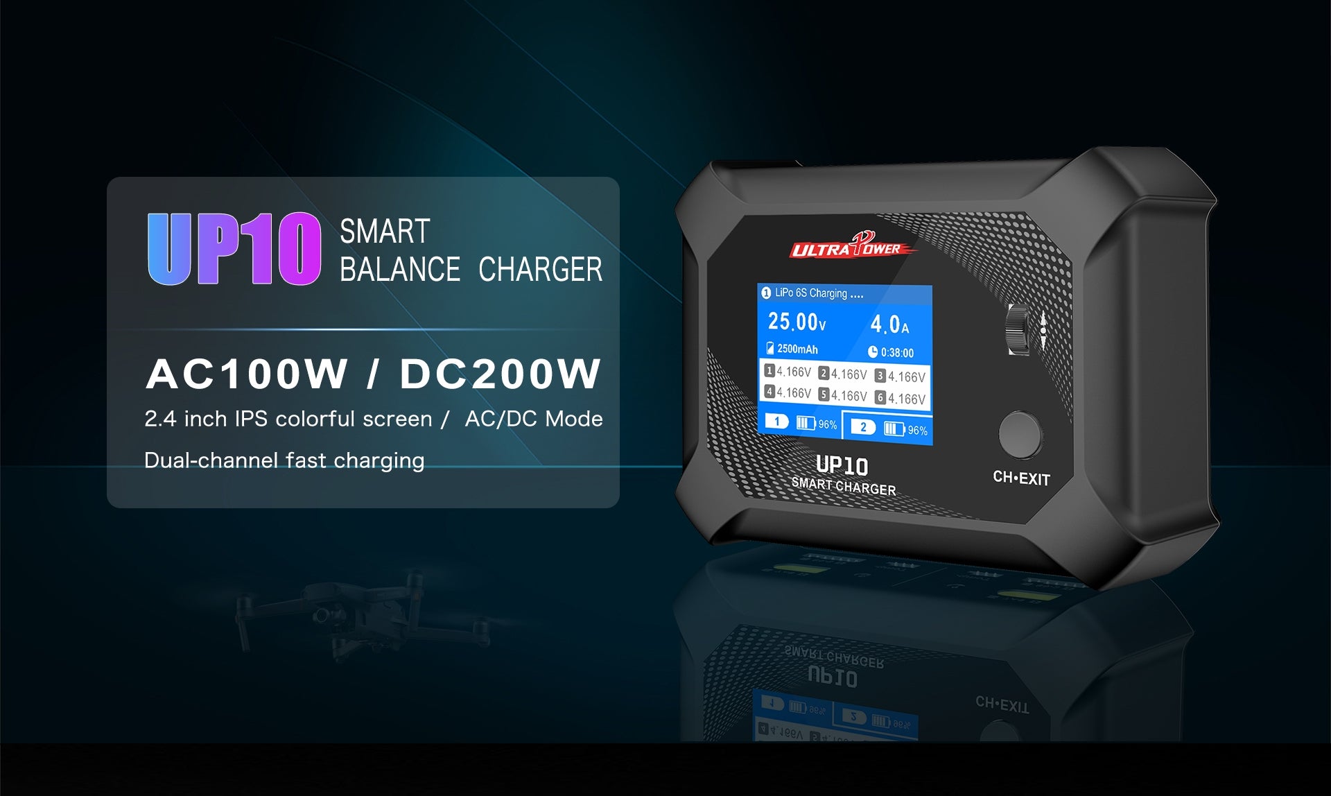 Ultra Power 10 200w Dual Output AC/DC Charger