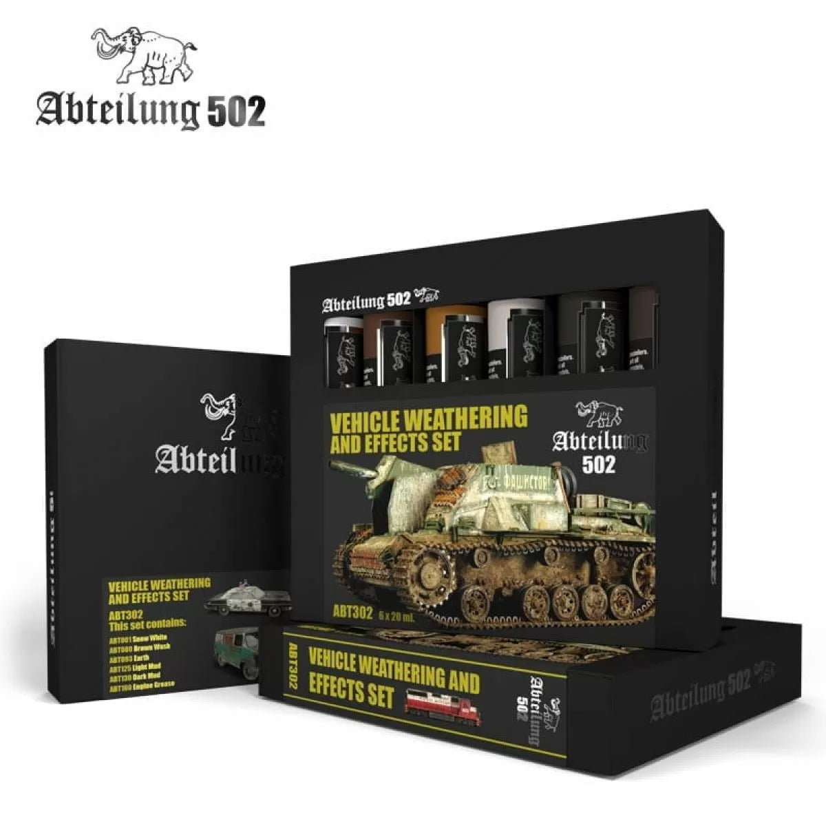 AK Interactive - Abteilung 502 - Oil Sets - Vehicle Weathering and Effects Set