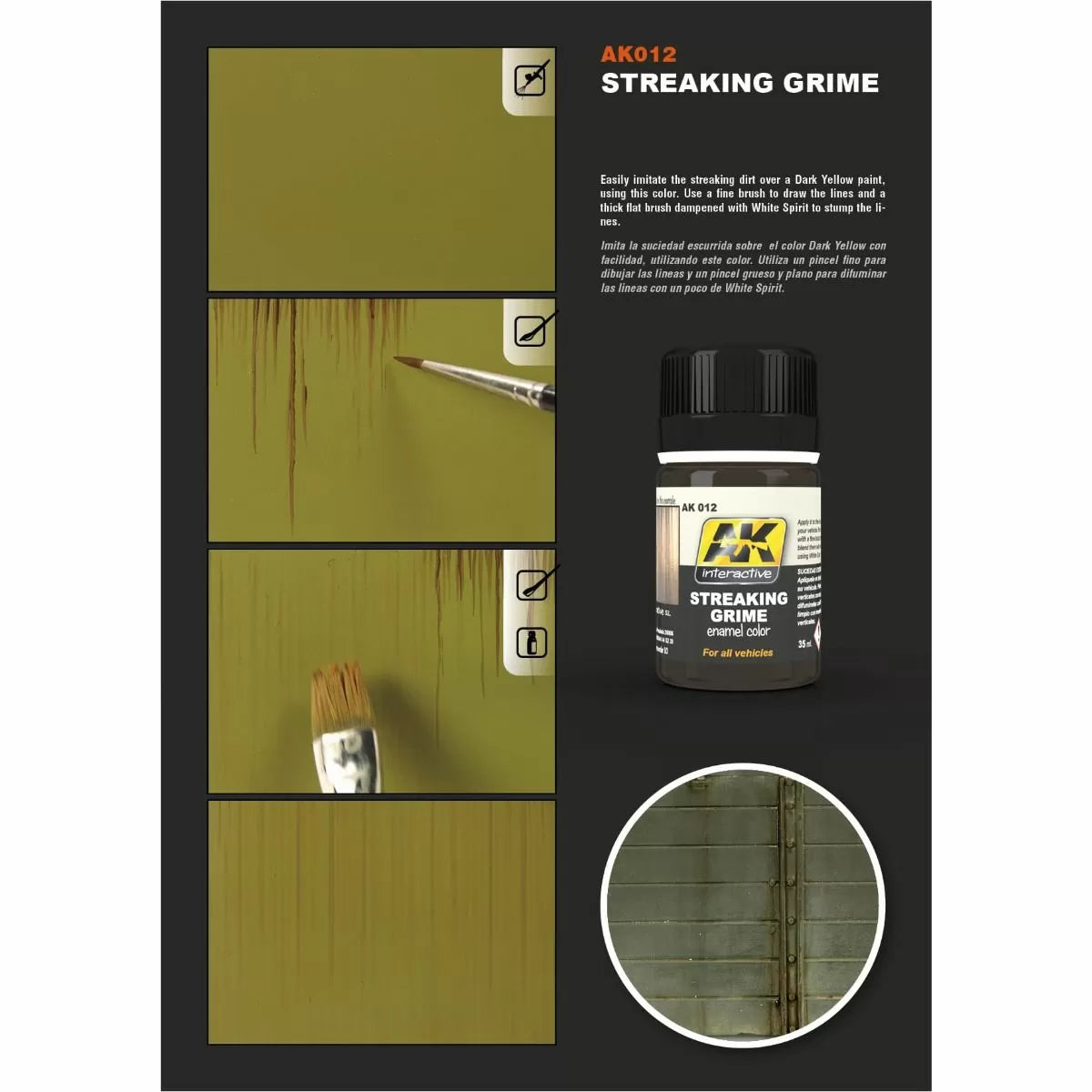 AK Interactive - Weathering Products - Streaking Grime General 35ml