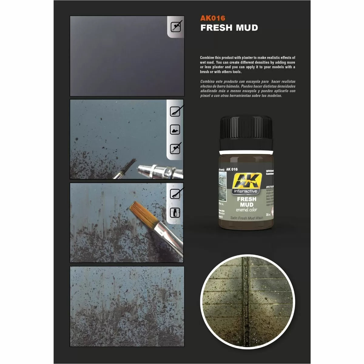 AK Interactive - Weathering Products - Fresh Mud Effects 35ml