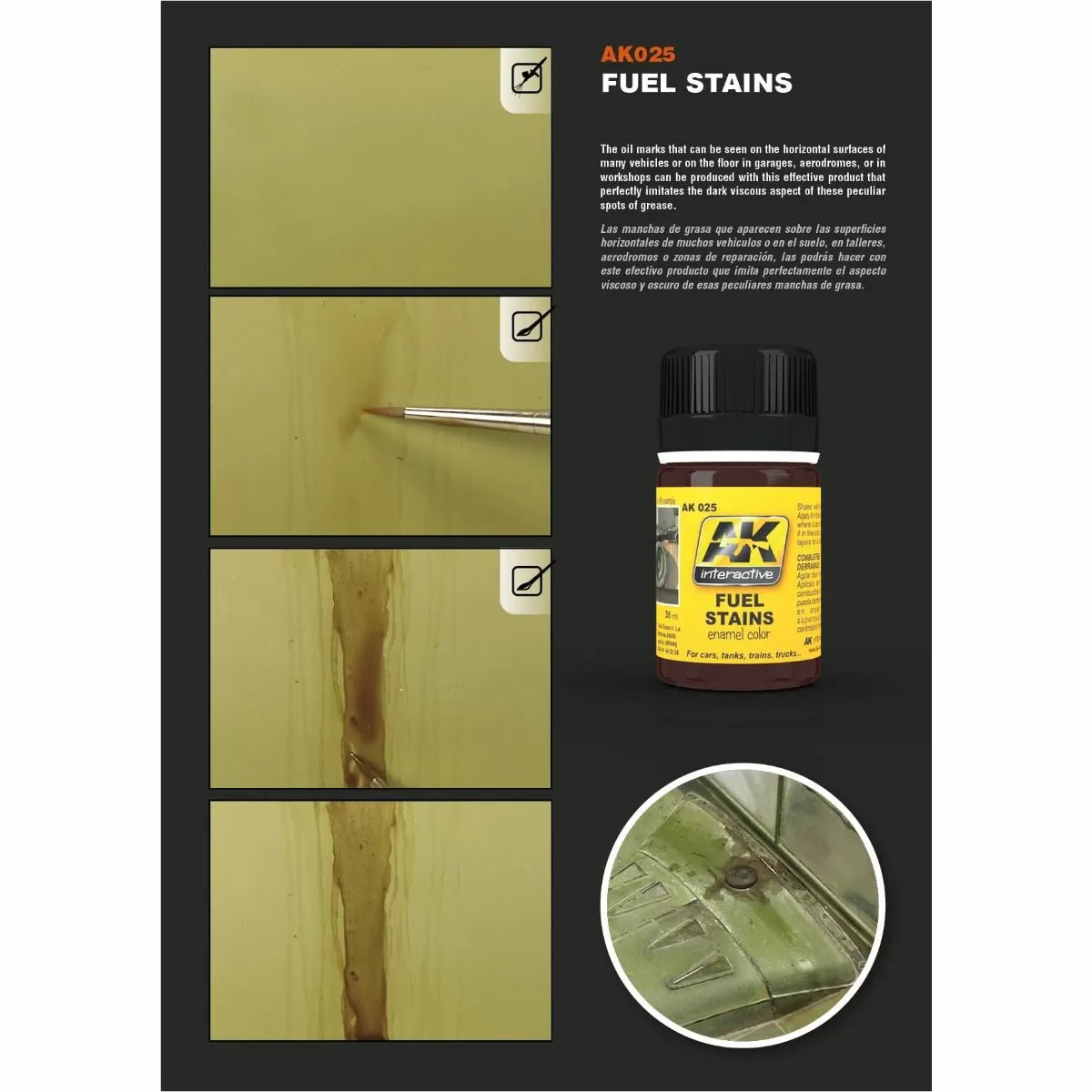 AK Interactive - Weathering Products - Fuel Stains 35ml