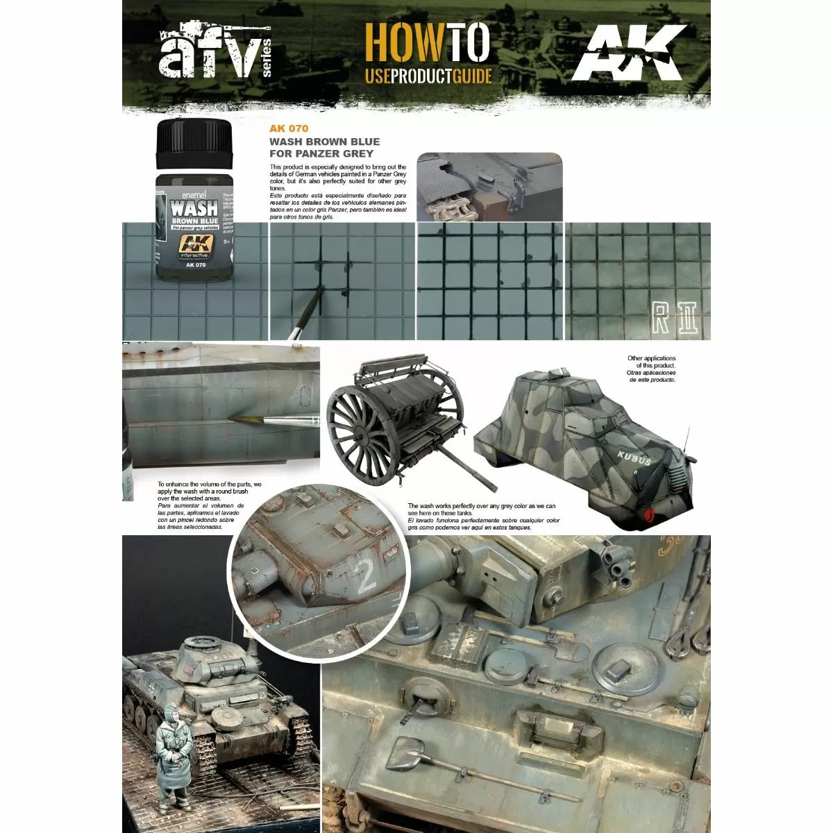 AK Interactive - Weathering Products - Wash For Panzer Grey 35ml