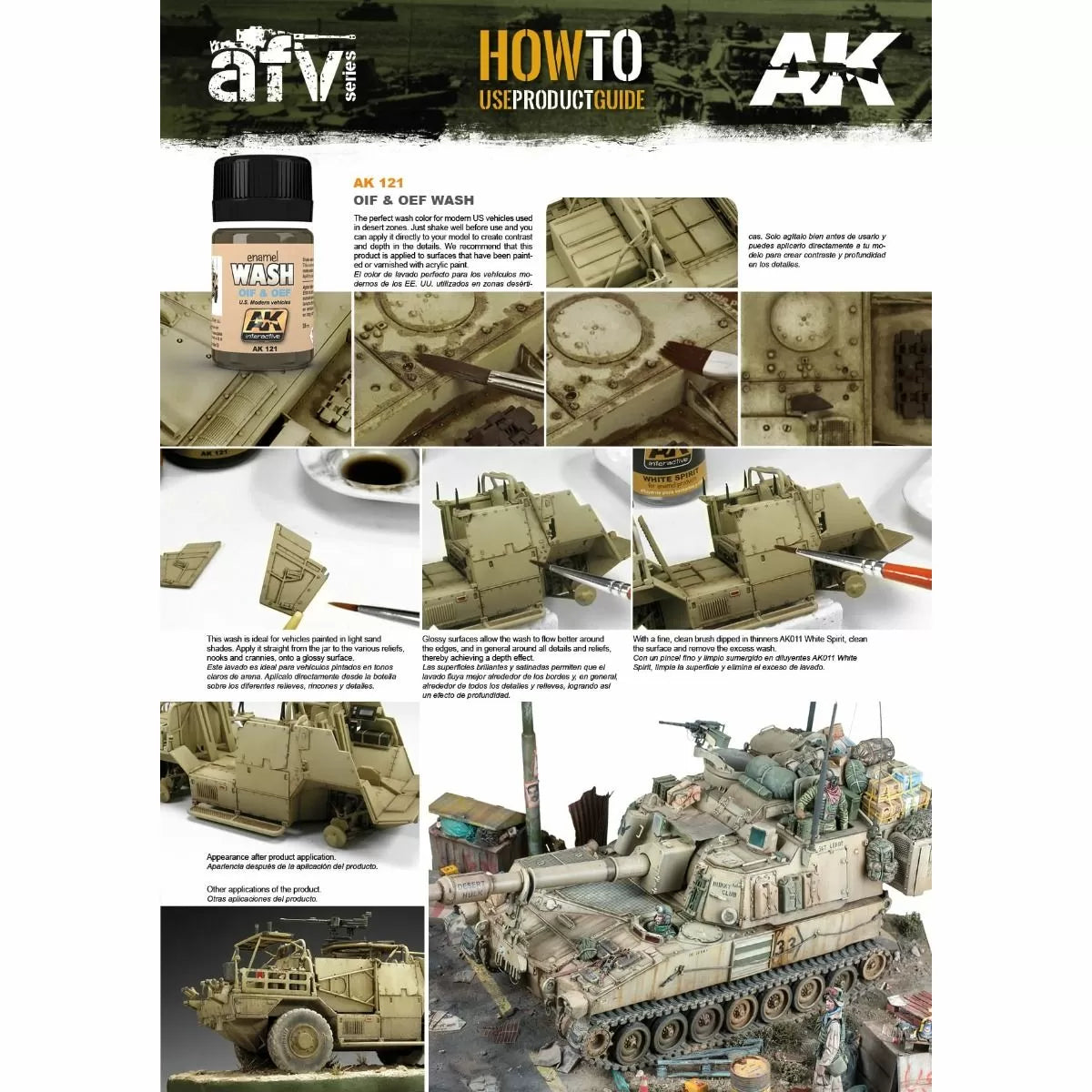 AK Interactive - Weathering Products - Oif & Oef - US Vehicles Wash 35ml