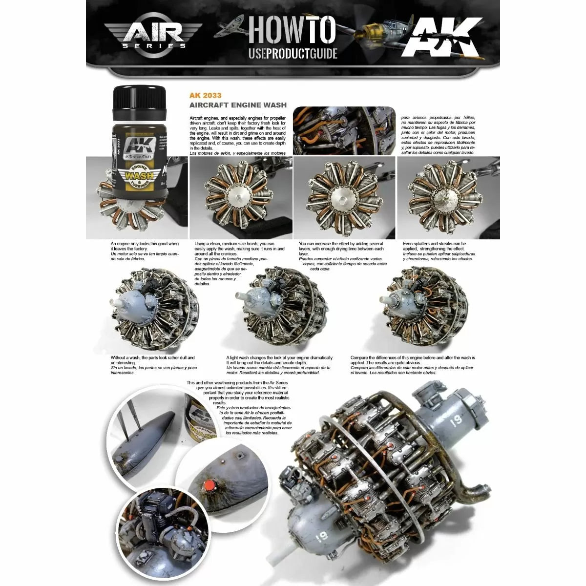 AK Interactive - Weathering Products - Aircraft Engine Wash 35ml
