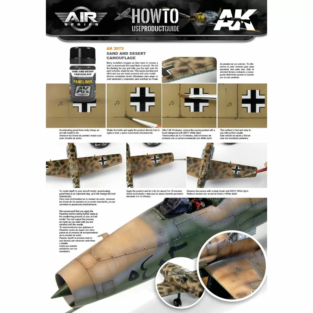 AK Interactive - Weathering Products - Paneliner for Sand and Desert Camouflage 35ml