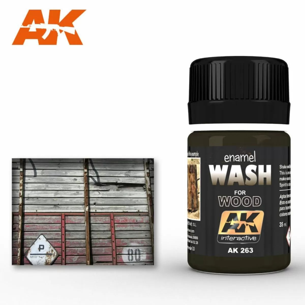 AK Interactive - Weathering Products - Wash for Wood 35ml
