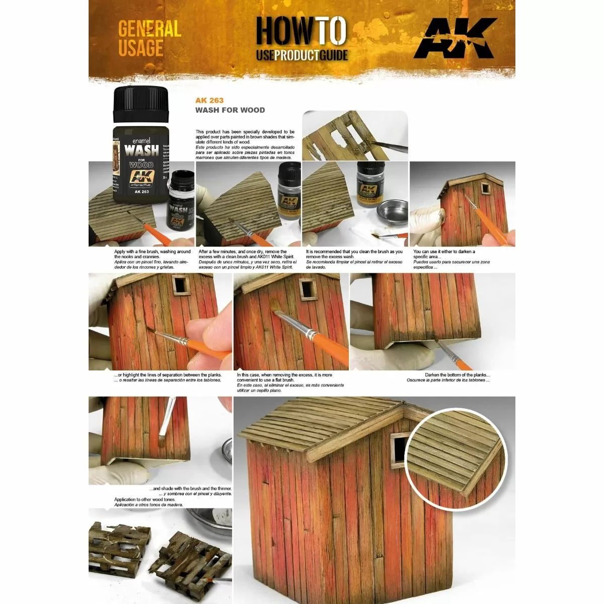 AK Interactive - Weathering Products - Wash for Wood 35ml