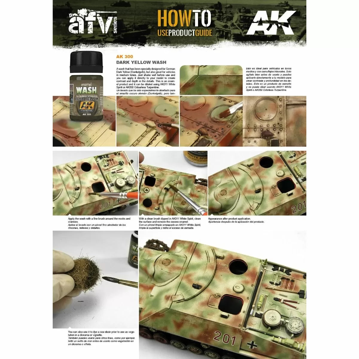 AK Interactive - Weathering Products - Dark Yellow Wash 35ml