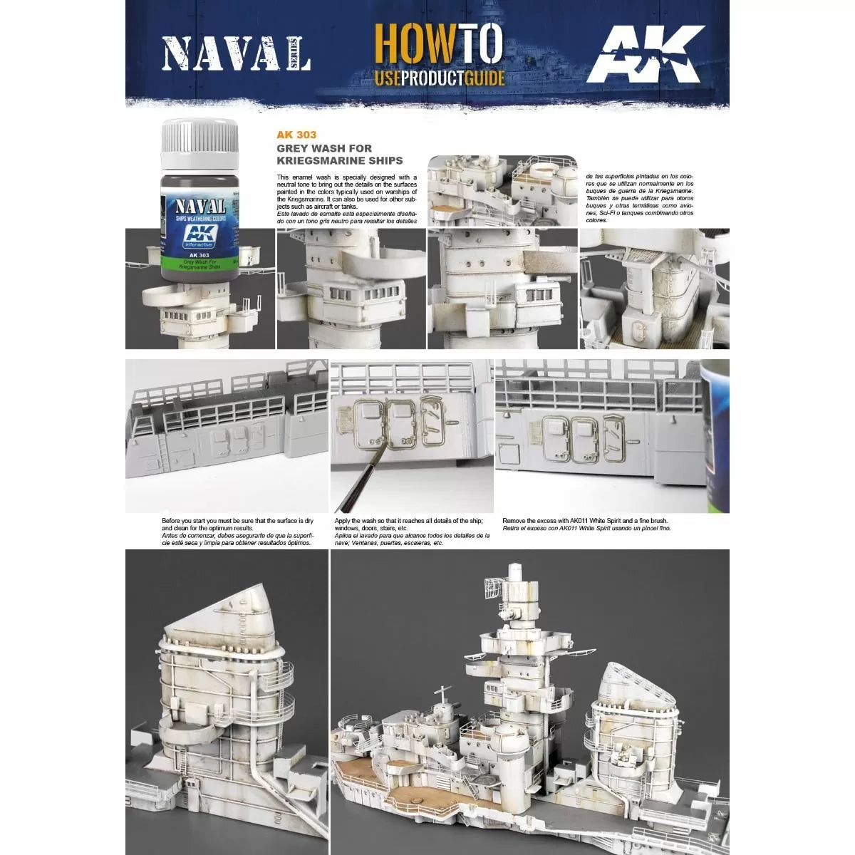 AK Interactive - Weathering Products - Grey Wash for Kriegsmarine Ships 35ml