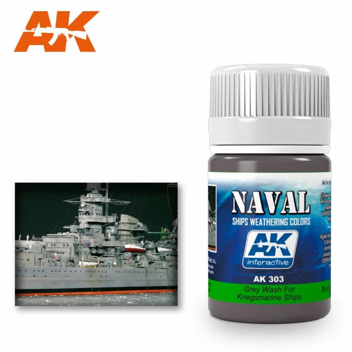 AK-Interactive AK303 - Wash Szary Do Kriegsmarine (AK 303) / 35ml
