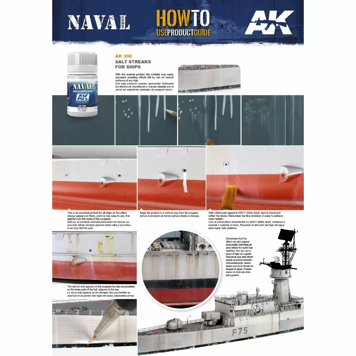 AK Interactive - Weathering Products - Salt Streaks for Ships 35ml