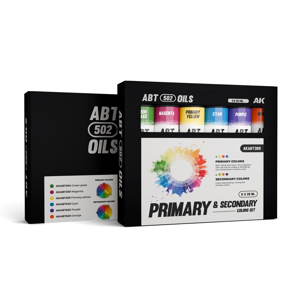 AK Interactive - Abteilung 502 - Oil Sets - Primary & Secondary Colors Set