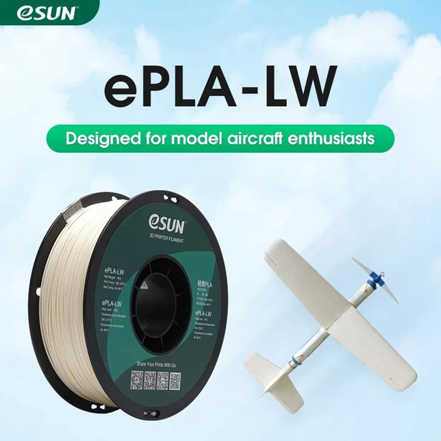 Esun PLA-LW Light Weight PLA 3D Print Filament 1.75mm 1kg - Rising Sun FPV