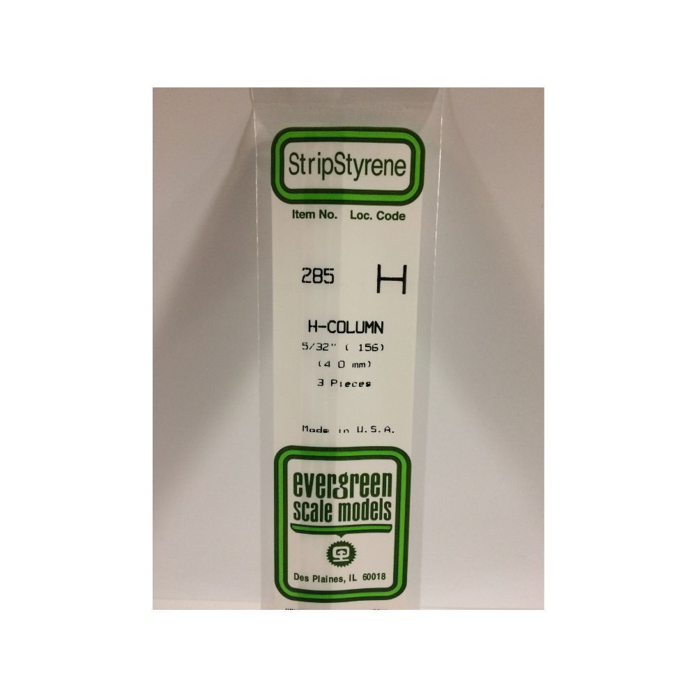 Evergreen 285 Styrene H-Column .156 in (4.0 mm) (3 Pack)