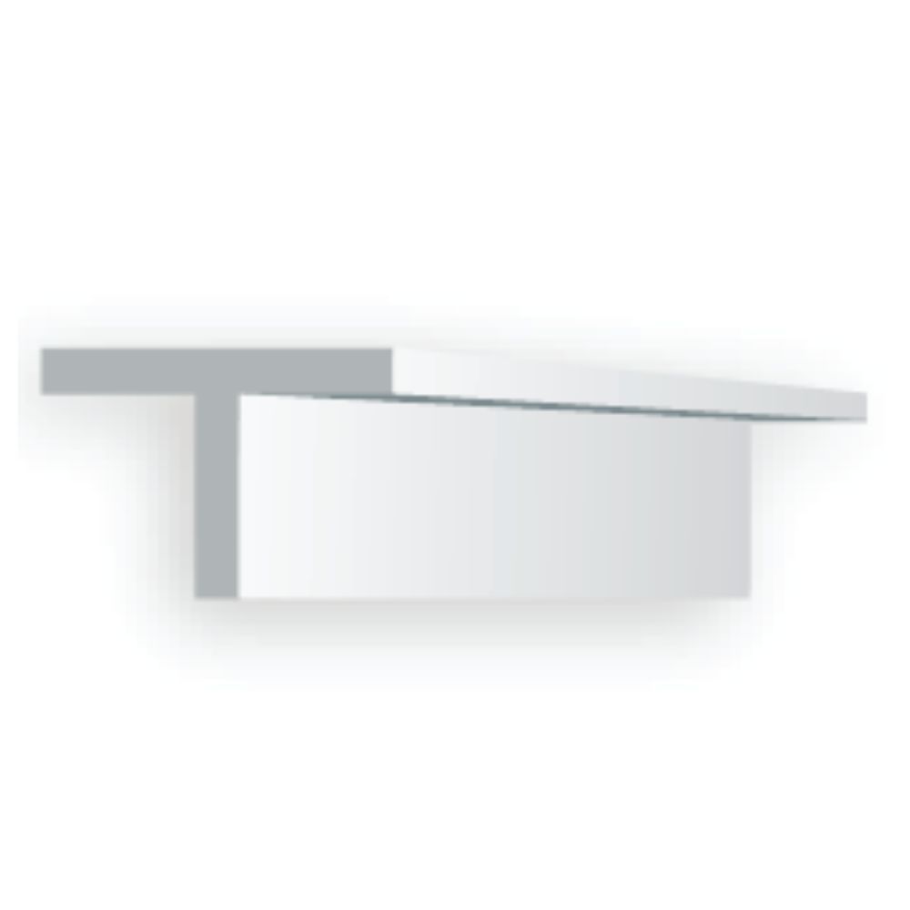 Evergreen 764 Styrene T-Shape 2.3 mm x 14 in (4 Pack)