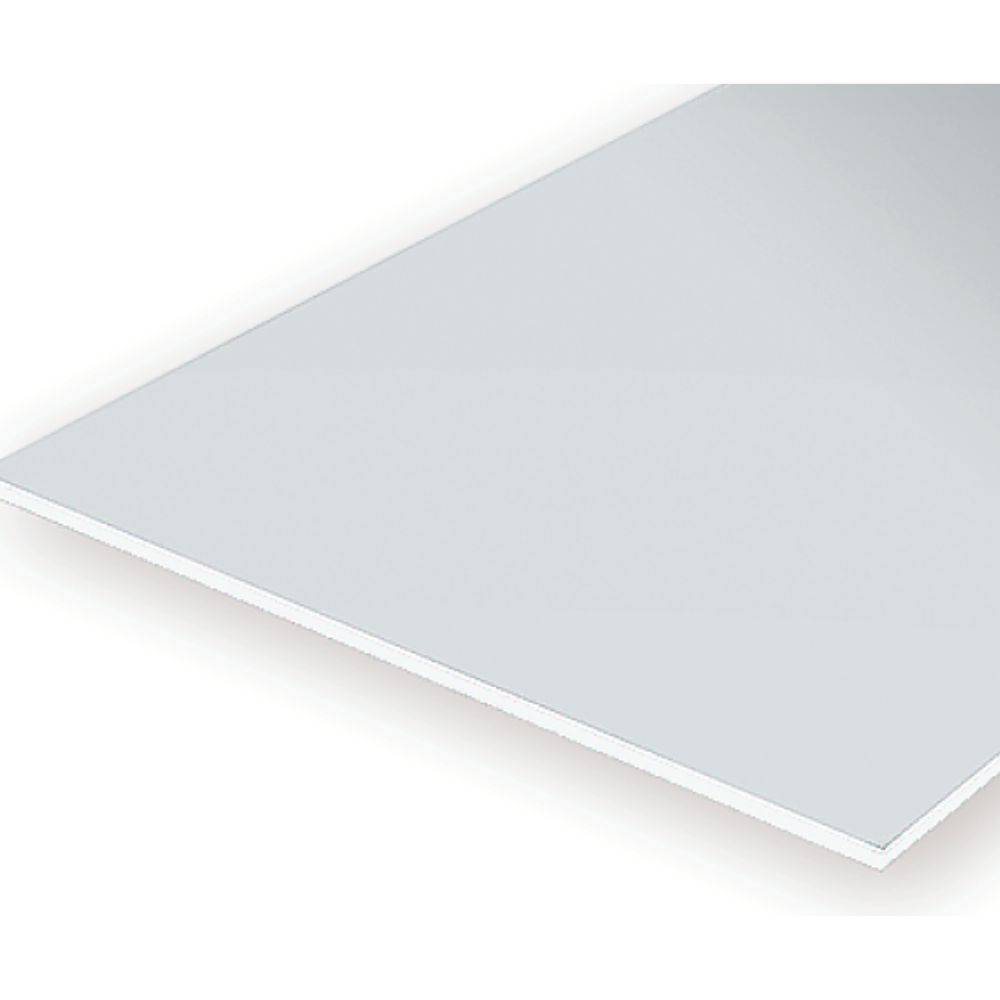 Evergreen 9080 White Styrene Sheet 6 x 12 in, .080 in Thick (1 Sheet)