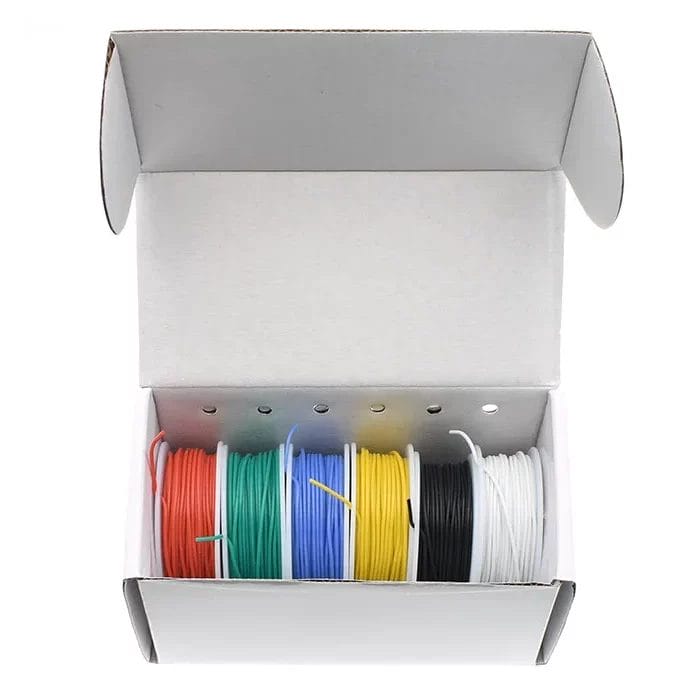 6 Colour 28 or 30AWG Hook-Up Wire Kit Bundle