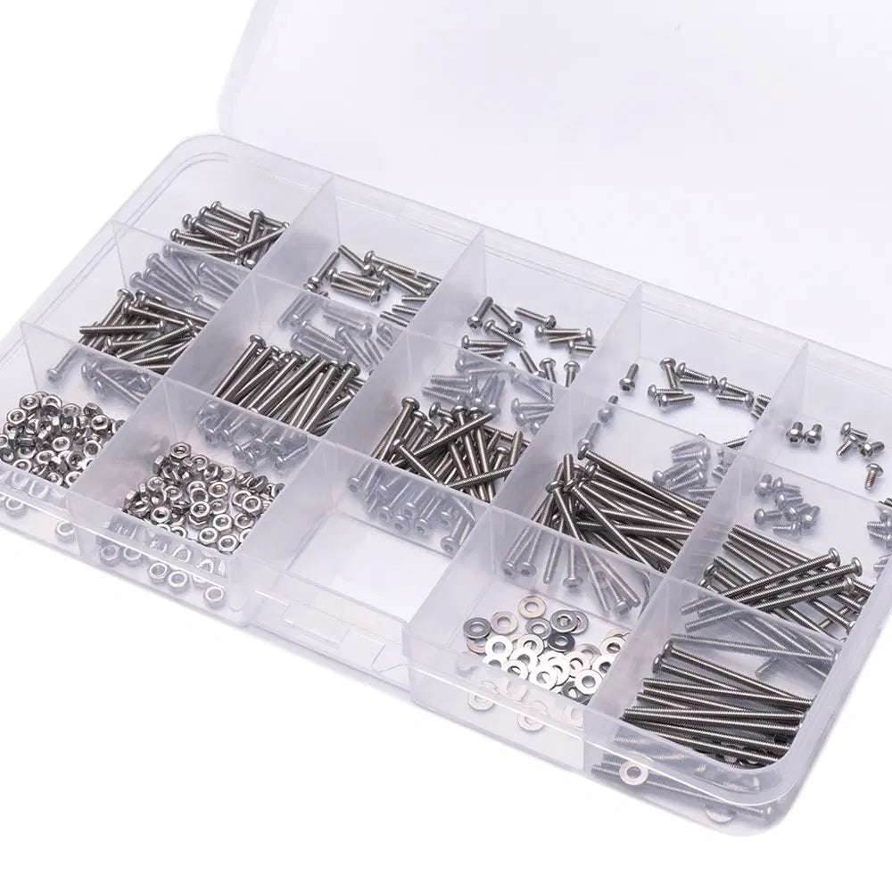 Plexa M2 Torx 304 Stainless Steel Button Bolts, Nut and Washer Assorted Kit (400 pack) - Rising Sun FPV