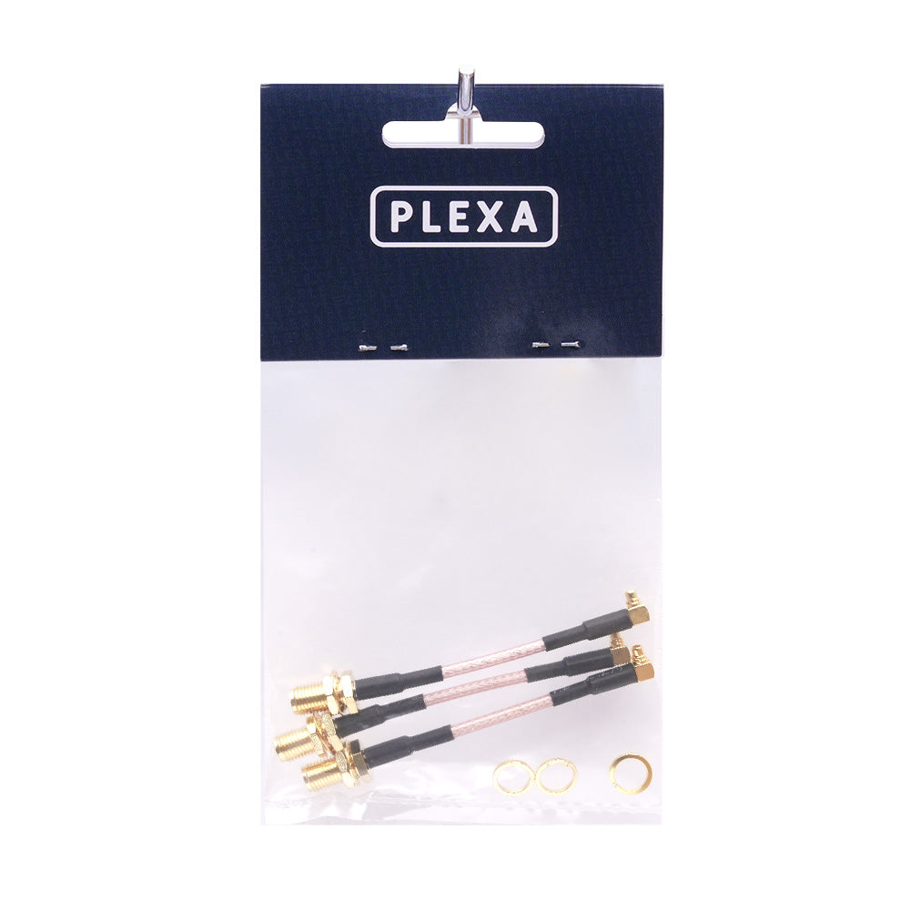 Plexa SMA Female to MMCX 90degree Connector 60mm/120mm (3 pack) - Rising Sun FPV