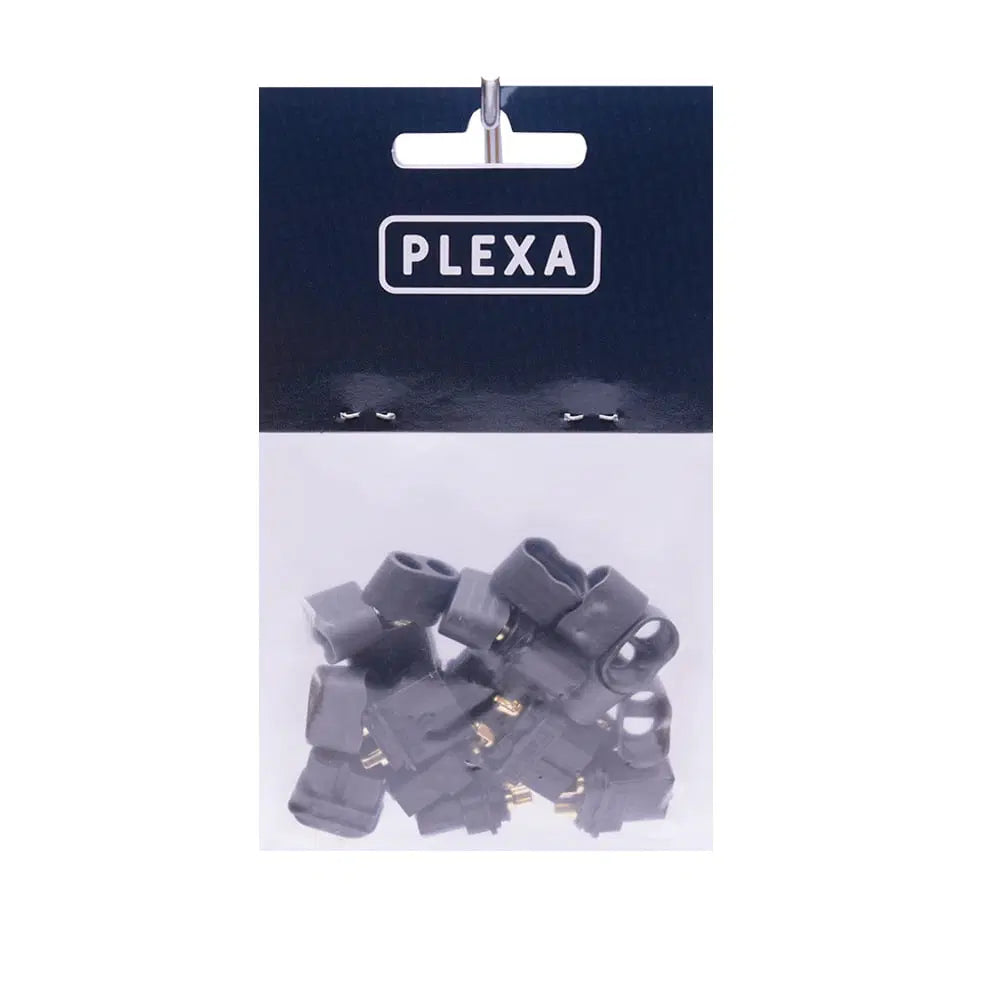Plexa XT60 Black Female and Male Connectors with Sheath (pack of 10