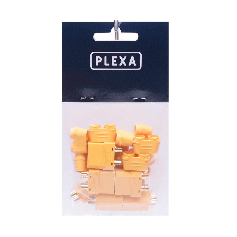 Plexa XT90 Female and Male Connectors with Sheath (pack of 10) - Rising Sun FPV