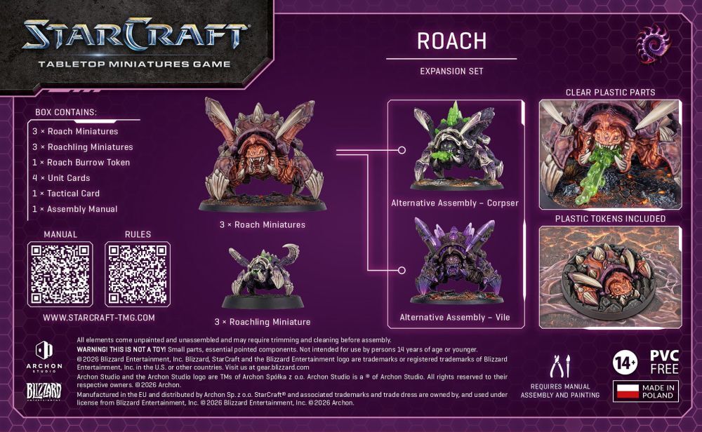 Starcraft Miniatures Games: Zerg - Roach - Expansion Set