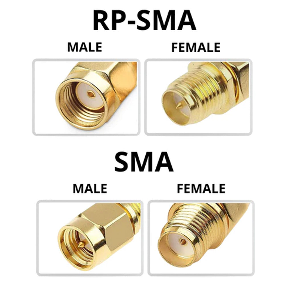 Plexa SMA Female to MMCX Straight Connector 60mm/120mm (3 pack)