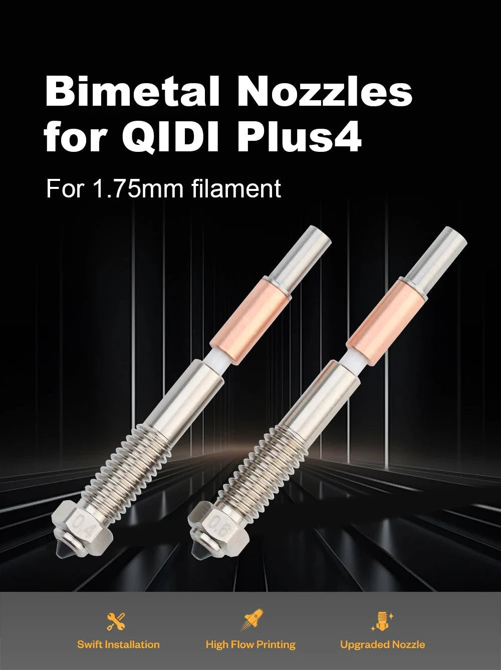 QIDI Tech Plus4 Bimetal Nozzles by Trianglelabs