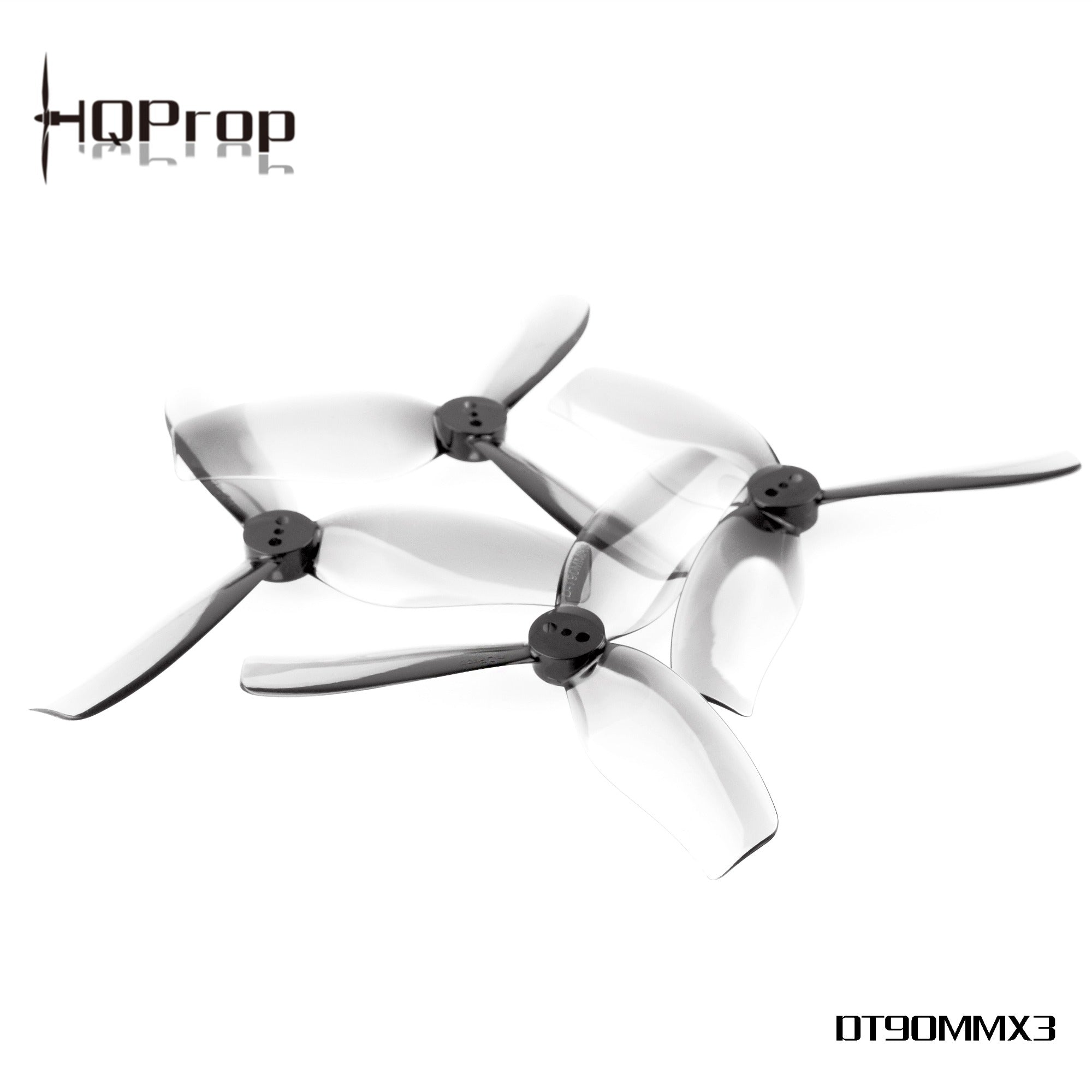 HQProp Duct-T90MMX3 for Cinewhoop Grey (2CW+2CCW)-Poly Carbonate - Rising Sun FPV