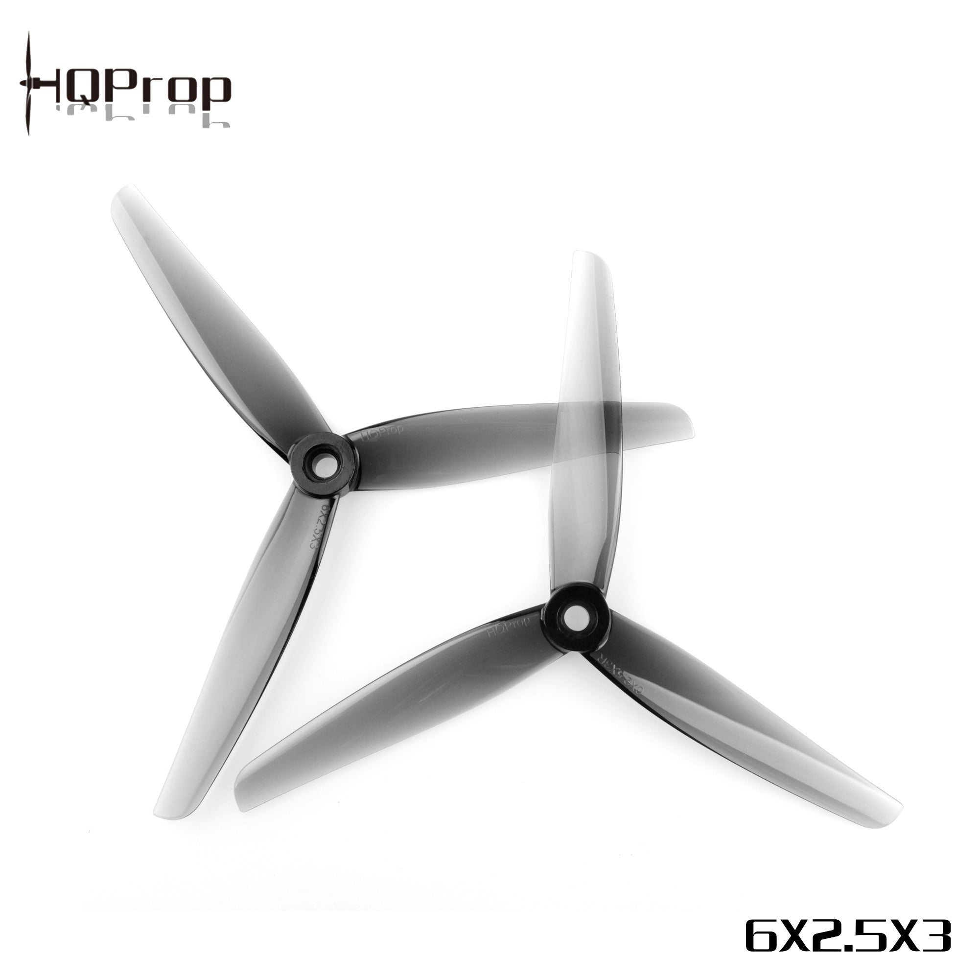 HQProp 6X2.5X3 Light Grey (2CW+2CCW)-Poly Carbonate - Rising Sun FPV