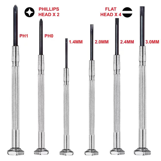 6 PIECE PRECISION SCREWDRIVER SET