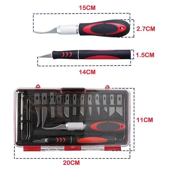 16 PIECE HOBBY KNIFE SET - Rising Sun FPV