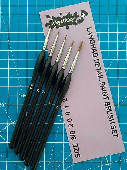 LANGHAO HAIR DETAIL PAINT BRUSH SET 3/0 - 2