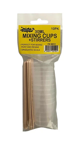 30ML MIXING CUPS + STIRRER 10PK - Rising Sun FPV