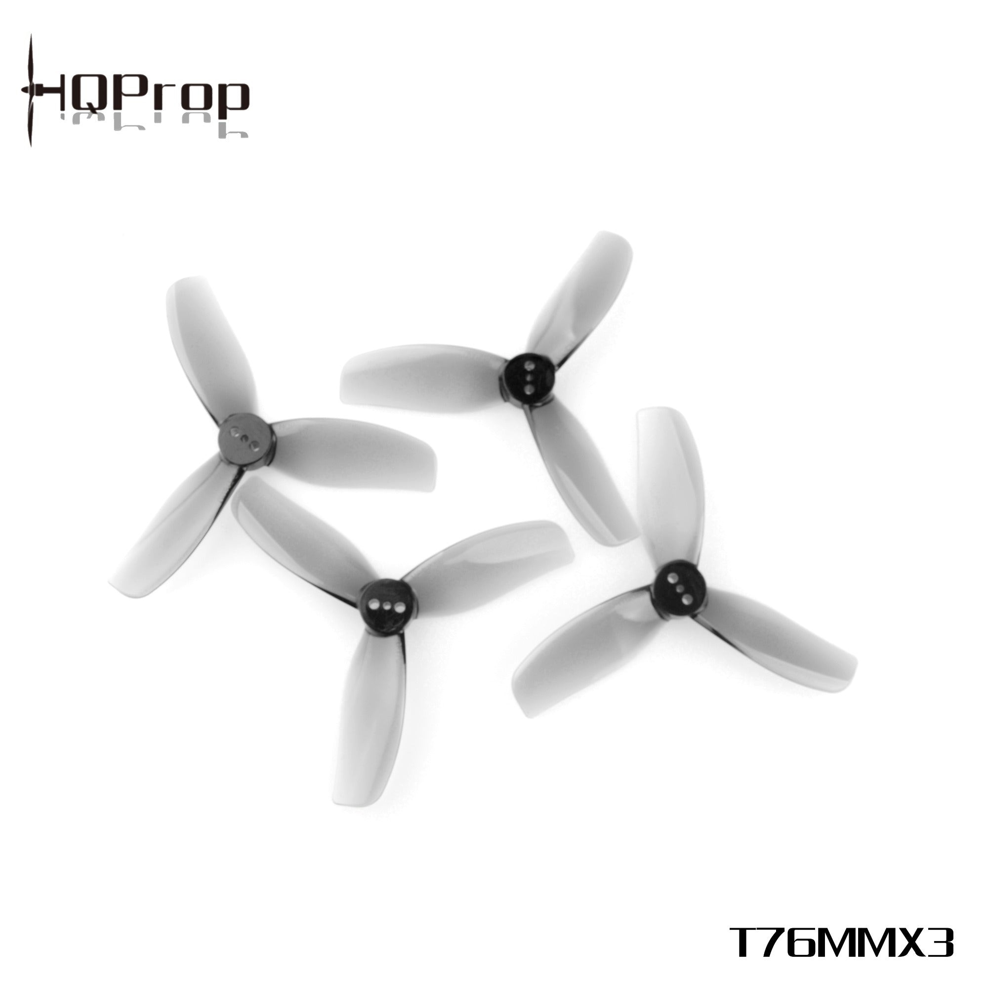 HQProp T76MMX3 for Cinewhoop Grey (2CW+2CCW)-Poly Carbonate - Rising Sun FPV