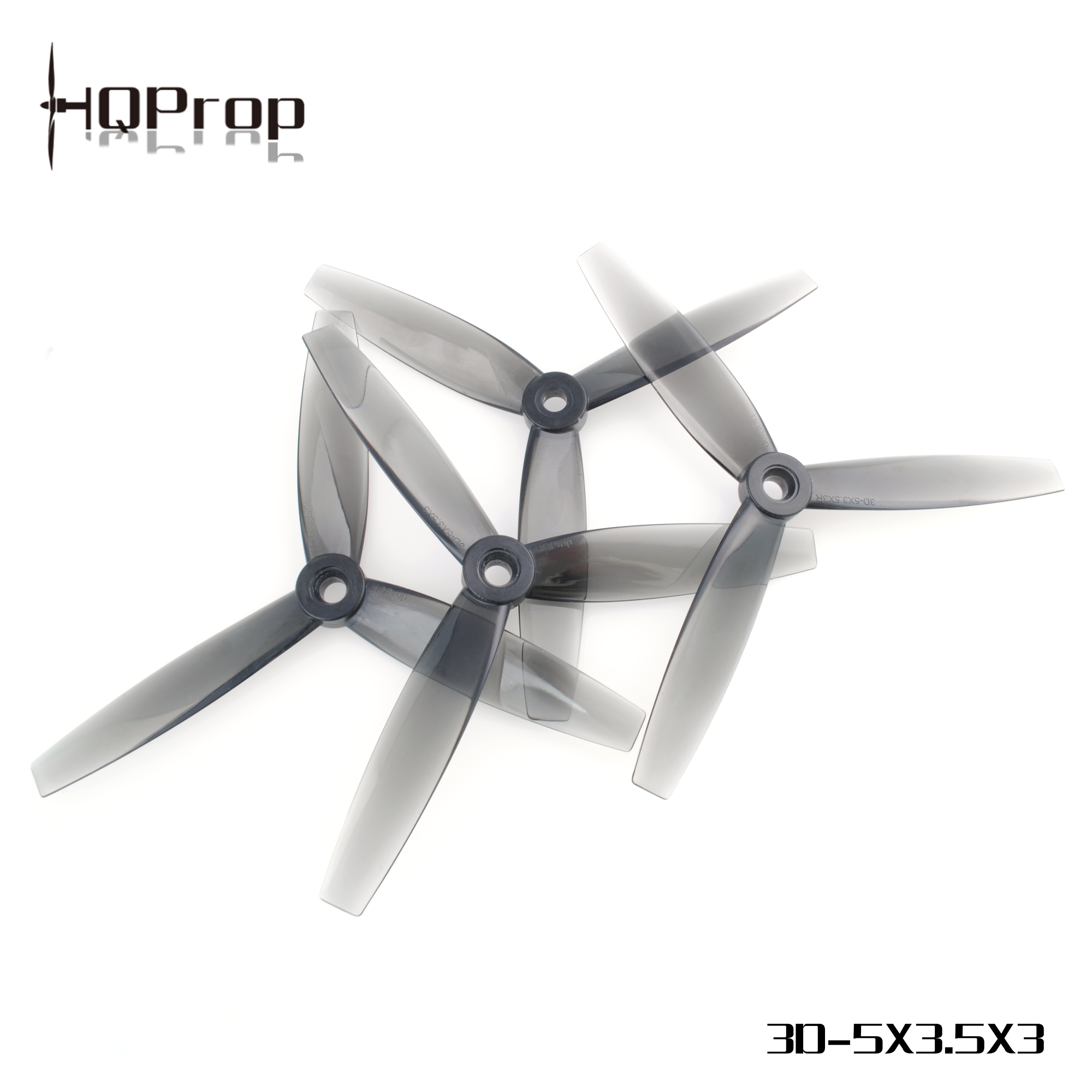 HQProp 3D-5X3.5X3 Grey (2CW+2CCW)-Poly Carbonate - Rising Sun FPV