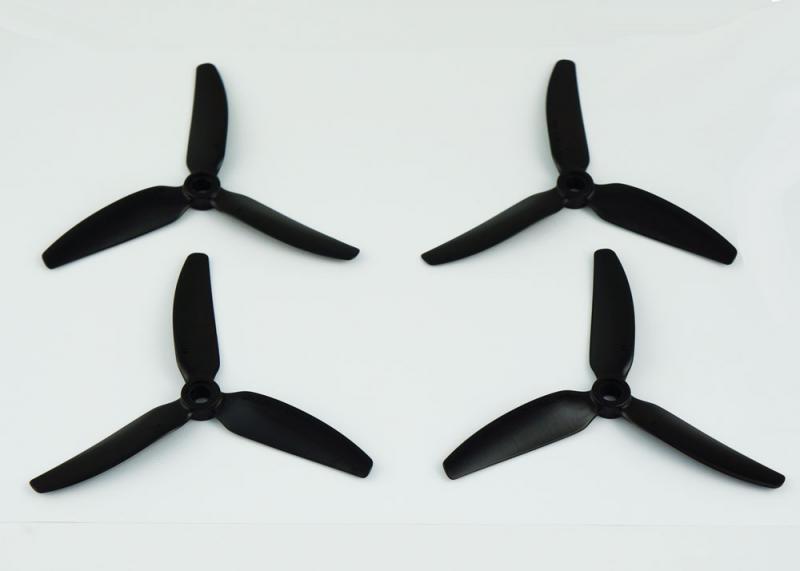 HQ Durable Prop Poly Carbonate 5X4.3X3V1S Tri Blade Propellers CW/CCW 1 Pack (4 Pieces)