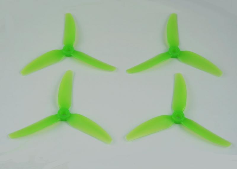 HQ Durable Prop Poly Carbonate 5X4.3X3V1S Tri Blade Propellers CW/CCW 1 Pack (4 Pieces)