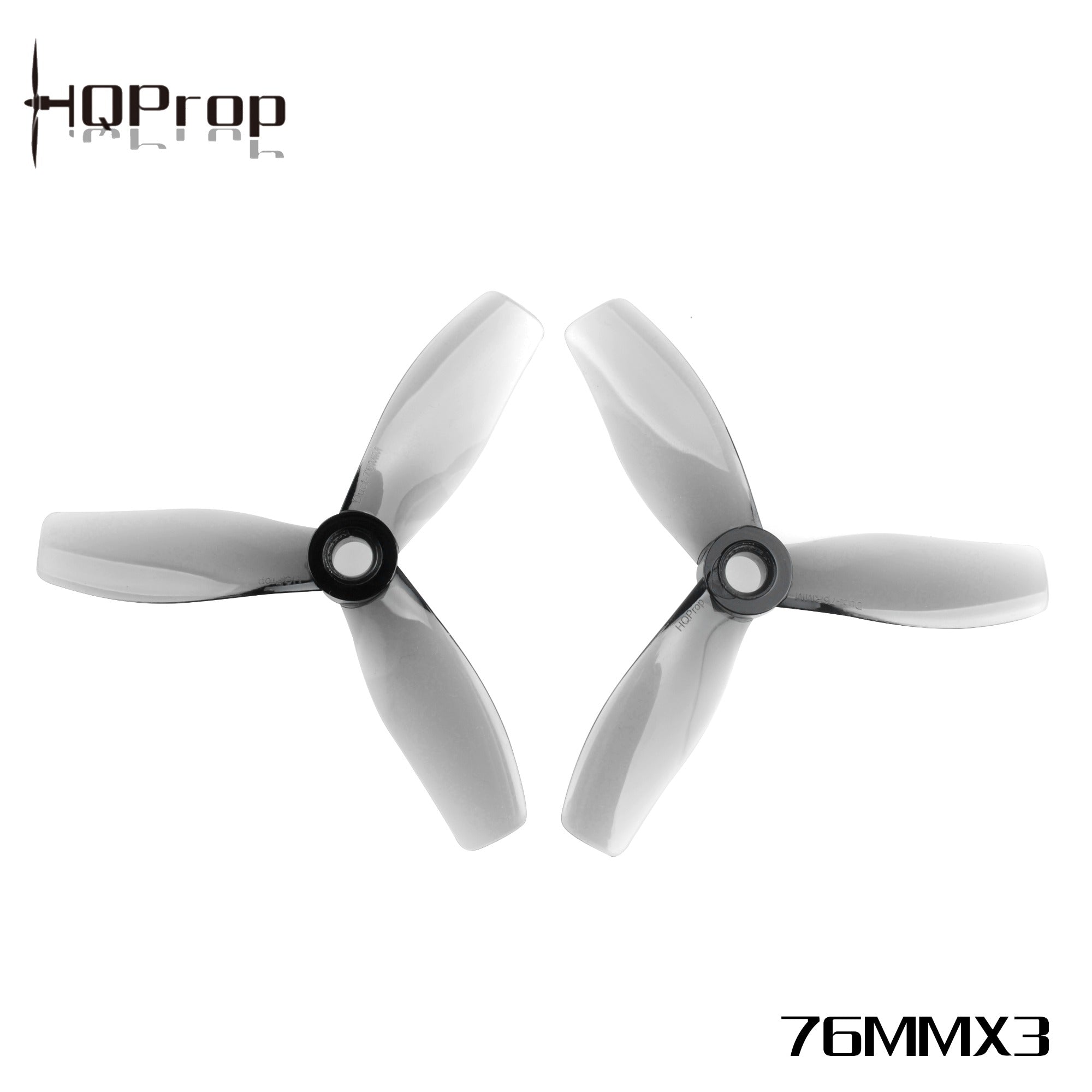 HQProp D76MMX3 for Cinewhoop Grey (2CW+2CCW)-Poly Carbonate - Rising Sun FPV